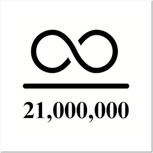 Infinity/21,000,000 Bitcoin Posters and Art